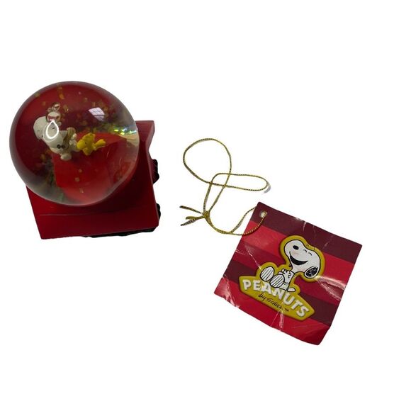 Vintage Westland #18257 Snoopy & Woodstock Small Water Snow Glitter Globe - Picture 7 of 11